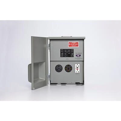 80-amp Rv Panel Outlet With 50-amp And 30-amp Receptacles, Breakers And Gfci Duplex