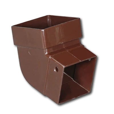 Amerimax Gutter Elbow, Square, Vinyl, Brown, 2-In.