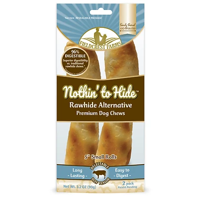 Fieldcrest Farms Nothin' to Hide 2 Pack Beef Roll Dog Chew, 3.2 oz.