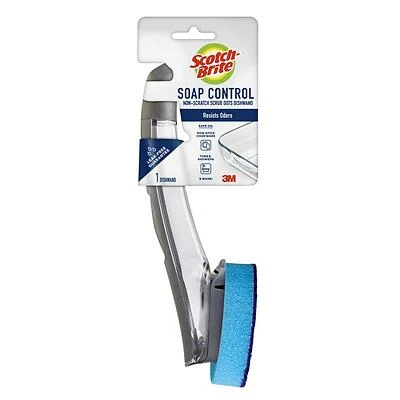 Scotch-Brite 451A-4 Dishwand, Soap Control, 11-1/4 In., Blue/Clear