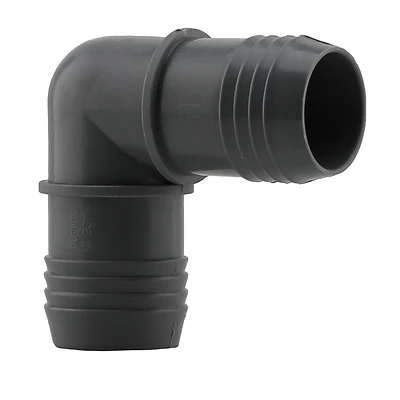 Boshart UPPE-15 Pipe Elbow, 1-1/2 in, Insert, 90 deg Angle, Polypropylene, Gray