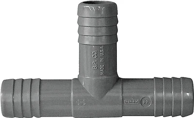 Boshart UPPT-07 Pipe Tee, 3/4 in, Insert, Polypropylene, Gray