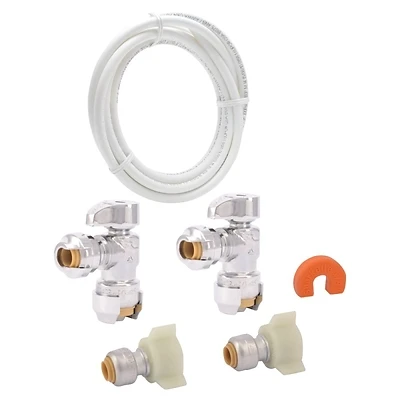 SharkBite 25087 Faucet Connector Kit With Angle Stop, PEX Tubing