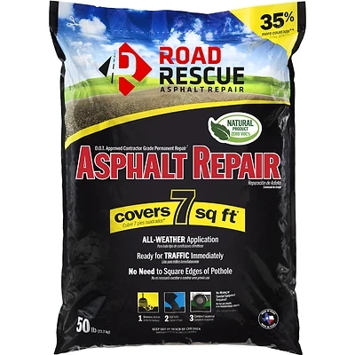 Road Rescue AP-50 Asphalt Pothole Repair, 50 Lb. Bag
