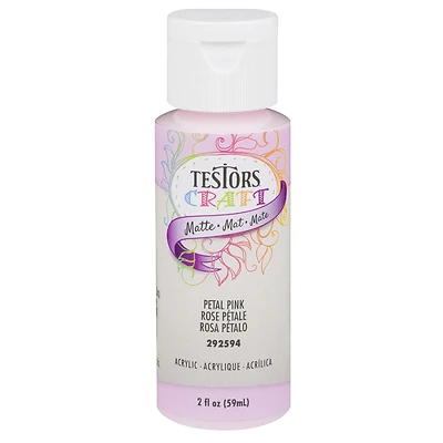 Acrylic Craft Paint, Matte Petal Pink, 2-oz.
