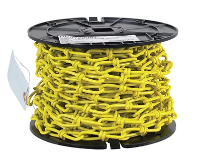 Campbell PD0722087N 2/0 Yellow Double Loop Chain, 255 Lb, 50 Ft