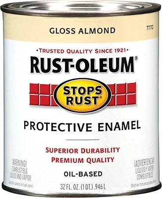 Rust-Oleum Stops Rust Protective Enamel, Gloss Almond, 1 Qt