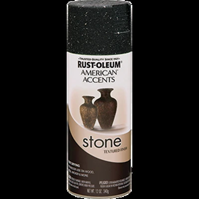 7991830 12 Oz Black Granite Stone Spray Paint, Set Of 6