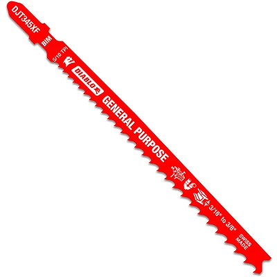 Diablo DJT345XF5 T-Shank Jigsaw Blade, Bi-Metal, 5/10 TPI, 5-1/4-In., 5-Pk.