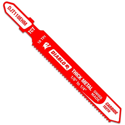 T-Shank Jigsaw Blade, Carbide, For Thick Metal, 18 Tooth, 3-1/4-In.