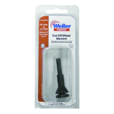 Weiler 36542 Mounting Mandrel, 3/8 In. Arbor, 1/4 In. Stem