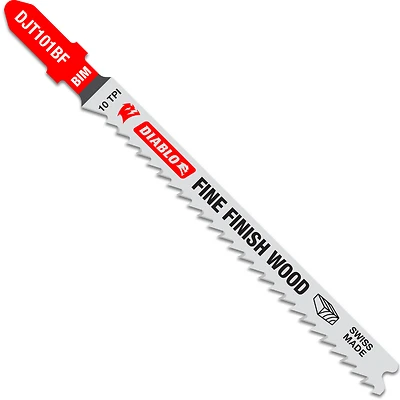 T-Shank Jigsaw Blade, High Carbon Steel, Fine Finish Cuts, 20 Tooth, 4-In., 5-Pk.