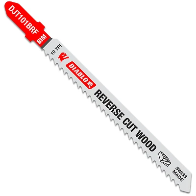 Diablo DJT101BRF5 T-Shank Jigsaw Blade, Bi-Metal, Reverse Cuts, 4-In., 5-Pk.