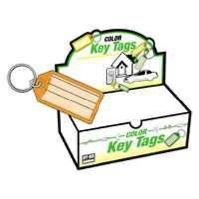I.D. Key Tag, Split Ring, 100-Pk.