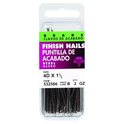 Hillman 3-in 9-Gauge Steel Finish Nails (15-Count)