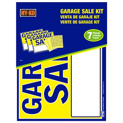 Hy-Ko KIT-26 Garage Sale Sign Kit, Card Stock, 7 Signs