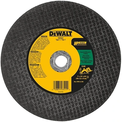DeWalt DW3521 Masonry Abrasive Blade, 7 In., 5/8 In. Arbor