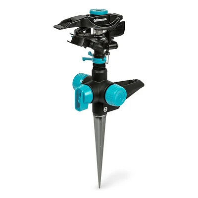 Gilmour 821933-1011 Impact Sprinkler with On/Off Spike, 43 Ft, Adjustable Nozzle