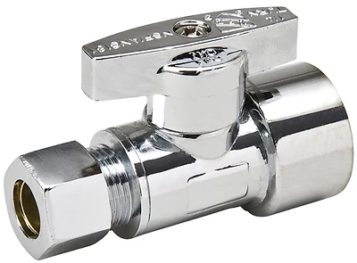 1/2 In. Fip X 3/8 In. Compression Brass Quarter Turn Straight Valve