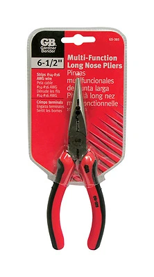 Gardner Bender GS-385 Long Nose Pliers, 6-3/4 In., Cutter and Crimper