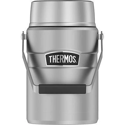 Insulated Food Jar + 2 Containers, Stainless Steel, 47 oz.