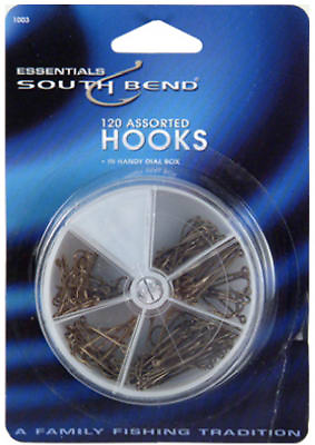 120-piece Assorted Fishing Hook Kit - Sizes 2, 4, 6, 8, 10