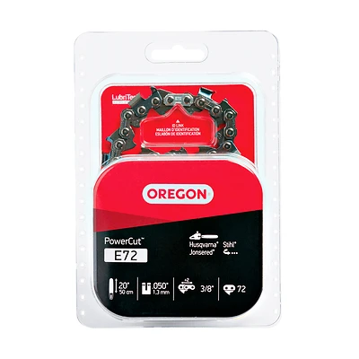 Oregon E72 PowerCut Chainsaw Chain, 20 In. Bar, 72 Links