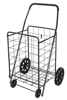 Simple Spaces TPG-G80023L Folding Shopping Cart, 154 Lbs, Black Steel