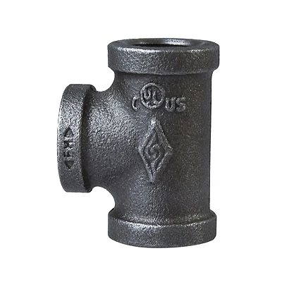 2 Inch Malleable Black Pipe Tee Fitting, Model 11a-2b