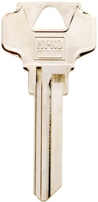 Hy-Ko 11010DE8 Key Blank, Brass, Nickel Plated, For Dexter Locks