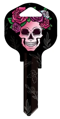Hy-Ko 15005KW1-SKLP Skull Key Blank, Pink, Kwikset, Pack of 5