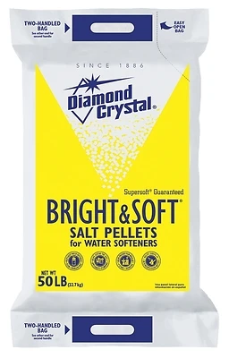 Cargill Diamond Crystal Bright & Soft 100012423 Water Softener Salt Pellets, 50 Lb