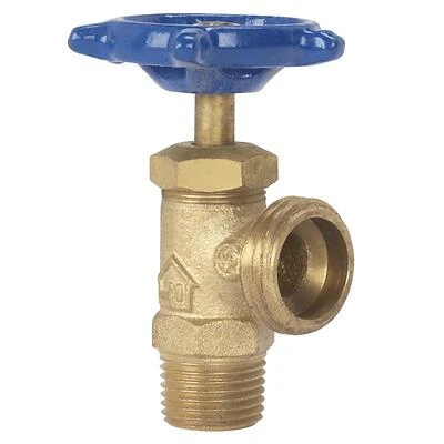 Homewerks VBDSTDF3 Brass Boiler Drain Valve, 1/2 In. Mip X 3/4 In. Mht