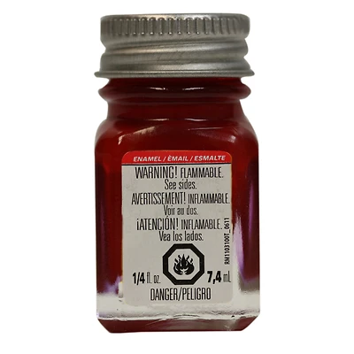 Testors 1104TT Enamel Paint, Gloss Dark Red, 0.25 Oz