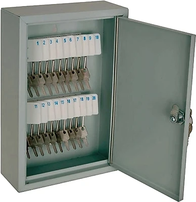 Mintcraft TS821 Steel Key Box, 20 Key Capacity, 11.81 x 7.87 x 3.15 In