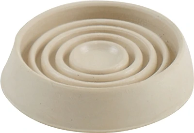 1-1/2 In. Round Off-white Rubber Furniture Leg Cup (pack Of 6)