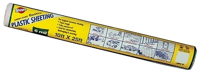 Poly Film 10 X 25 Ft 6 Mil Clear Sheeting - Pack Of 6