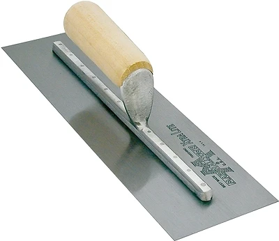 Mx62 Finishing Trowel, 12 In L X 4 In W, Spring Steel Blade, Wood Handle