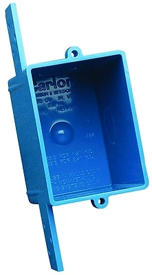 A58381e-car 1 Gang Pvc Switch Box, 16 Cu. In., Electric Blue