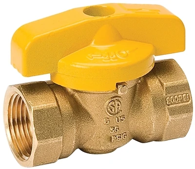 B&K 210-522RP Gas Ball Valve, 3/8 In FPT, Brass