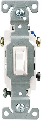 1303-7ltwbox 3-way Lighted Toggle Switch, 15a, 120v, White, 10 Pk