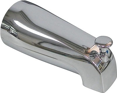 ProSource PMB-046 Bathtub Spout, Chrome Zinc, 5-3/8 In, 1/2 In IPS