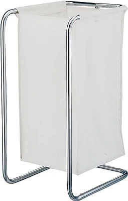 Bn65-ch Chrome Laundry Sorter With Beige Canvas Bag, 22 Lb Capacity