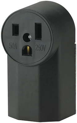 Eaton 1252 Power Receptacle, 50A, 250V, NEMA 6-50R, Black