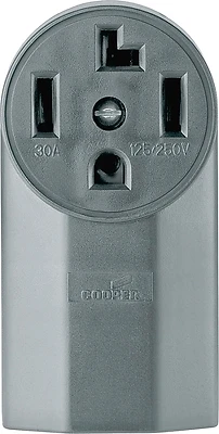 Eaton Cooper Wiring 1225 30-Amp 3-Pole 4-Wire Surface Receptacle, NEMA 14-30R