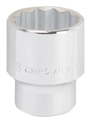1-3/8 Inch Socket 3/4 Inch Drive 12 Point Chrome Vanadium Steel