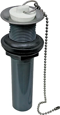 1-1/4" X 5" Pvc Pull Out Lavatory Plug With Chrome Chain And Stopper - Model Tw0915