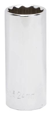 24mm 12-point Deep Socket, 1/2 Inch Drive, Model Mt6528985