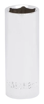 18mm Deep Socket, 3/8 Drive, 6 Point, Chrome Vanadium Steel