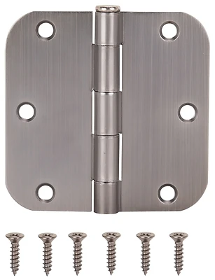 20347anx 3.5 Inch Antique Nickel Residential Door Hinge With 5/8 Inch Radius